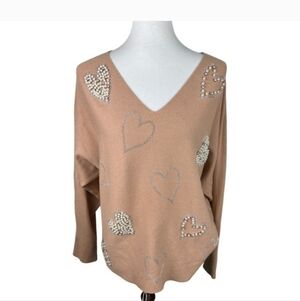 Milano LIV V-Neck Sweater in Soft Blush